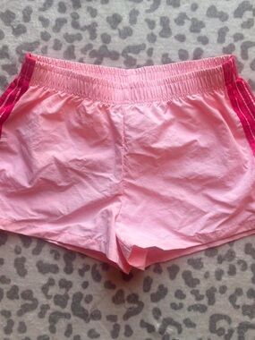 Women's Pink Athletic Shorts with Side Stripe